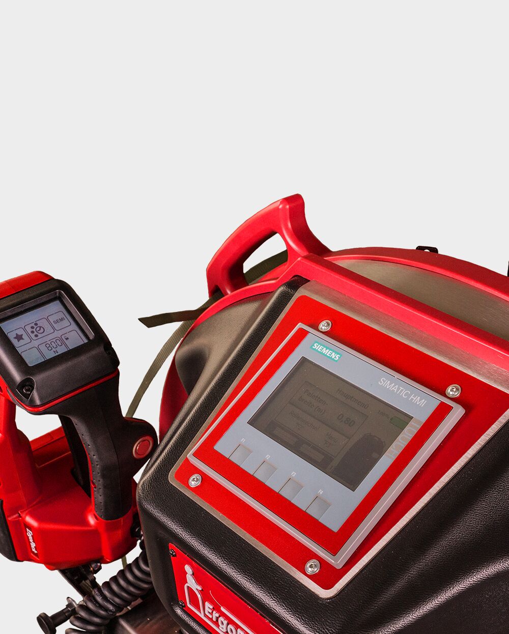 ErgoPack ergonomische Palettenumreifung Maschine Display touchscreen